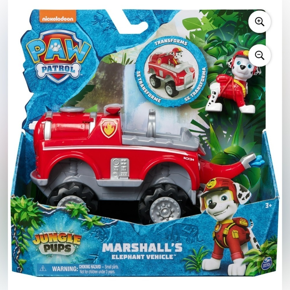 NEW PAW Patrol Jungle Pups, Marshall Elephant Vehicle with Figure